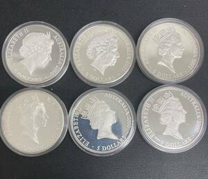 シドニー オリンピック 2000年 5ドル 1oz 銀貨 海外記念コイン シルバー 6枚 セット ケース入り 純銀 
