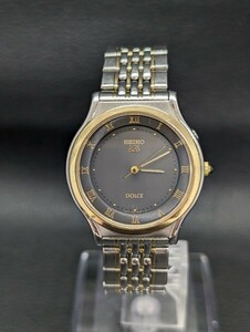 稼働品 保管品【SEIKO 3M21-0A20 AGS DOLCE 自動巻き 腕時計 黒 文字盤】セイコー ドルチェ ブランド メンズ 時計 ウォッチ アンティーク