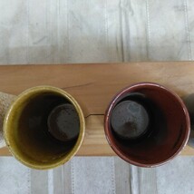 【 紅窯造 志野焼】 共箱 五色湯呑 五客 茶道具 煎茶道具 煎茶器 茶器 茶具 茶注 和食器_画像4