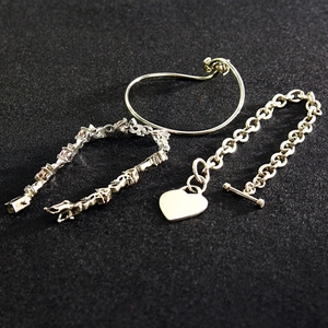 【シルバー 925 SV925 SILVER 925 バングル　ブレスレットセット 】 bangle bracelet　総重量約42g　3個 　アクセサリー　レディース