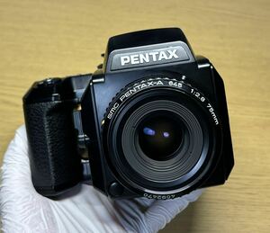 Pentax 645N SMC Pentax-A 645 75mm линзы Pentax средний размер пленочный фотоаппарат 