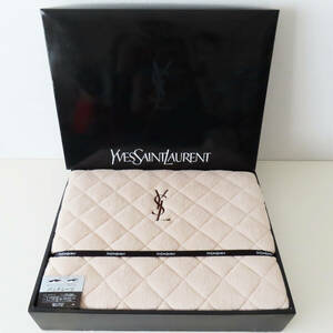 K05 YVES SAINT LAURENT イヴサンローラン ロゴ パットシーツ ベージュ系