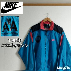 NIKE ナイキ 90s 刺繍ロゴ マルチカラー バックプリント マラソン