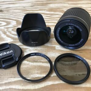 mH 60 ニコン レンズ ⑨ Nikon DX VR AF-P NIKKOR 18-55mm 1:3.5-5.6G フード HB-N106 フィルター セット φ55 ※動作未確認、ジャンク扱いの画像1