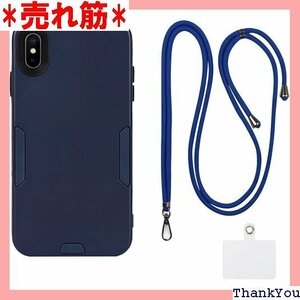 Hamany スマホ ショルダー スマホケース 携帯ケ め ストラップ付き iPhone XS Max -ブルー 1150