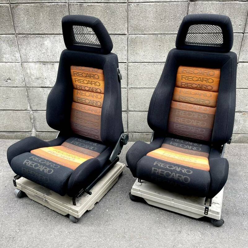 ★☆希少！貴重！レア！RECARO/レカロ 当時もの/ビンテージ L/LX/LS 84 N/TX 84 グラデーションシート/オレンジ系/ペア 西ドイツ製