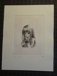 Art hand Auction ★Moe copperplate prints, 1 yen listing, signed edition available, collection, hand-drawn illustrations, 2D, moe, cute, paintings, copperplate prints, playing cards, Comics, Anime Goods, Hand-drawn illustration