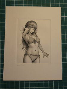 Art hand Auction ★萌銅版画 一円出品 サインエディション有 コレクション 手描きイラスト copperprint 萌え かわいい 絵画 銅版画 トランプ, コミック, アニメグッズ, 手描きイラスト