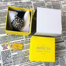 #3049【精悍ブラックフェイス】メンズ 腕時計 インビクタ Invicta クォーツ 黒文字盤 Quartz 動作良好 クロノグラフ インヴィクタ 50m 防水_画像10