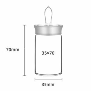 GAVAN 35 x 70mm ガラス製 蓋付き 洗浄瓶 アルコール ベンジン カップ 器