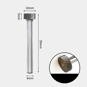 GAVAN 10 x 5mm T字 円型 シャンク径 6mm 超硬 ロータリーバー リュータービット 超硬バー