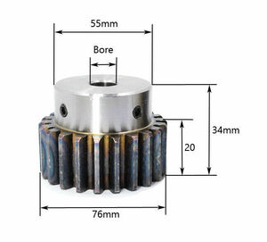 平歯車 36歯 モジュール2 直径 76mm 穴径 24mm キー溝 8mm 1045スチール