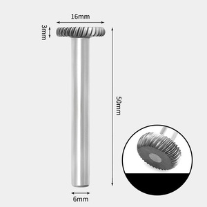 16 x 3mm T字 丸型 シングルカット シャンク径 6mm 超硬 ロータリーバー リュータービット 超硬バー