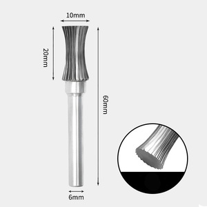 GAVAN 10 x 20mm くびれ型 シャンク径 6mm 超硬 ロータリーバー リュータービット 超硬バー