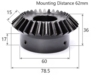 モジュール 2.5 歯数 30 穴径 24mm キー溝 8mm 速比 1:1 スチール ベベルギヤ 歯車