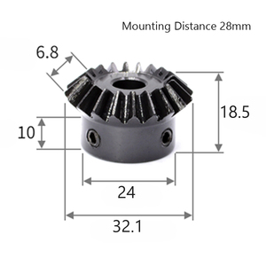 モジュール 1.5 歯数 20 穴径 10mm 速比 1:1 スチール ベベルギヤ 歯車