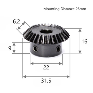 モジュール 1 歯数 30 穴径 15mm 速比 1:1 スチール ベベルギヤ 歯車