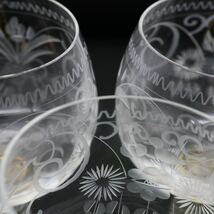 【九】未使用保管品 テレジアンタール　ドイツ製　ワイングラス　クリスタルガラス　レーマー杯　クラヴィール技法　マイセン_画像8