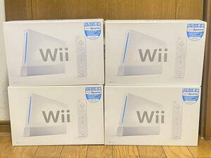  unused Nintendo nintendo Wii body white white North America version 4 pcs together 