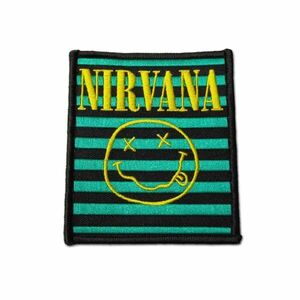 Nirvana アイロンパッチ／ワッペン ニルヴァーナ Logo & Smiley Stripes