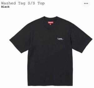 ★Supreme Washed Tag S/S Top Tee BLACK Lサイズ シュプリーム box logo Tシャツ アウター パーカー 新品 送料込