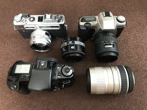 YASHICA PENTAX Canonのカメラ　シグマのレンズ　カメラとレンズ６点セット