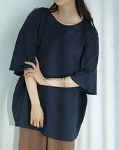 ★D607　新品　【サイズ・3】　～6L・8L着用可!!　USAコットン100％ BIGシルエット コクーン ロング Tシャツ　大きいサイズ　送185_画像1