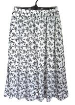 D608　新品　【サイズ・3】　～5L・6L　ホワイト　花柄　フレア　スカート　シフォン　大きいサイズ　レターパックプラス　上品　可愛い_画像1