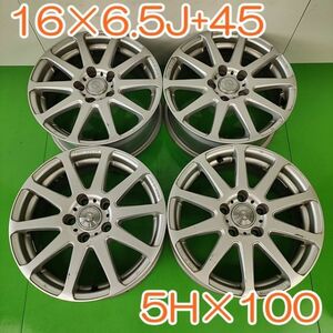 【送料無料】 即決 SPARCO 16×6.5J+45 PCD 5H×114.3 スパルコ アルミホイール アルミ 社外 ホイール 5穴 4本セット YH267