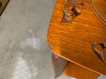 R345-0518★花台 飾り台 木製 サイドテーブル 葡萄柄の透かし彫り アジアン 雑貨 インテリア _画像6