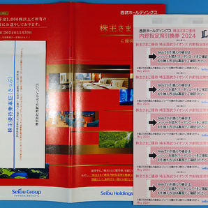 ① 最新★西武ホールディングス株主優待(１０００株分) 【乗車証】１０枚＋【冊子】１冊＋内野指定席引換券５枚★２０２４年１１月３０日迄の画像1