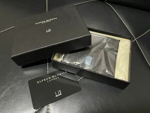 未使用 箱付き dunhill ダンヒル 財布 二つ折りウォレット 札入れ 本革 レザー ロゴ金具 ダークブラウン コンパクト 紳士 ダンディ 