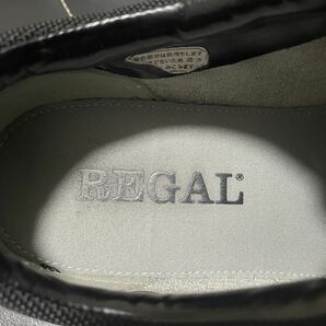 極美品 REGAL リーガル 55AL 25.5cm スニーカー Rロゴ バリスティックナイロン ミリタリースペック シンプル 上品 ブラック メンズ の画像8