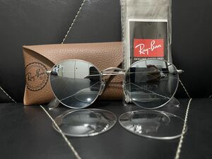  выставленный товар Ray-Ban ROUND METAL RayBan RB3447 солнцезащитные очки I одежда очки очки зеркало линзы раунд серебряный рама весна лето затемнение движение 