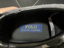 試し履きのみ POLO RALPH LAUREN ポロラルフローレン UK8≒26cm レザーシューズ レザースニーカー カモフラ 迷彩 ミリタリー ポニー 刺繍_画像9