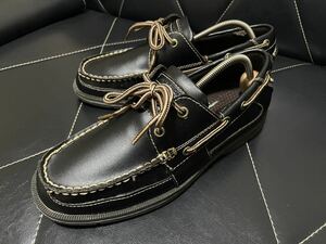  ultimate beautiful goods ROCKPORT lock port leather shoes deck shoes moccasin 2 eyelet 2 I black light weight men's spring summer casual 