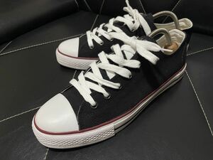 使用感少 ARMANI JEANS アルマーニジーンズ AJ USA8≒26cm スニーカー ローカット ブラック カジュアル メンズ 春夏 イーグル 金具 