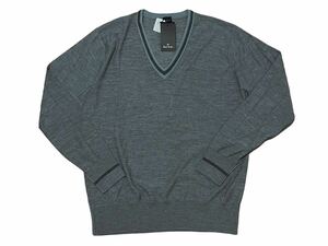 [ that time . exactly ] new goods Paul Smith Paul Smith PS sweater knitted tops V neck thin gray men's XL large size spring summer 