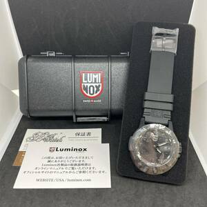 ＊【新品未使用】LUMI-NOX ルミノックス 100M 0320 SERIES シリーズ 0320-1gbq スイス製 冊子/ケース付き 腕時計 動作品 現状品