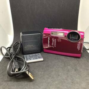 *[ operation goods ]OLYMPUS digital camera μTOUGH-3000 μ Tough-3000 pink compact digital camera digital camera charger battery attaching used 