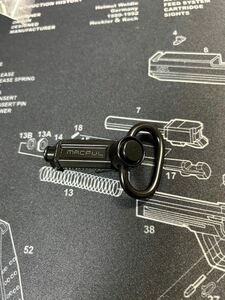 （BK）MAGPUL RSA20mmレイル スイベルQD アタッチメント