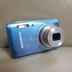 ジャンク通電確認 OLYMPUSu-5010コンパクトデジタルカメラ!ブルーカラー