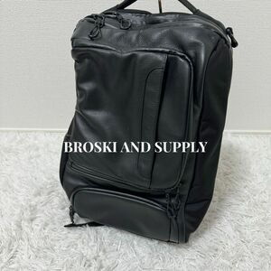 BROSKI AND SUPPLY リュック レザー　3way　Labor オールレザー ビジネスバッグ バックパック ブラック
