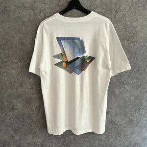 Apple VINTAGE футболка XL размер Vintage промо предприятие Apple персональный компьютер б/у одежда 90s USA производства tee shirt