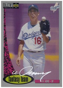 即決! 1995 野茂英雄 MLB UPPER DECK C/C Fantasy Team 銀署名 カード