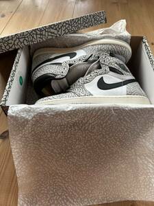 27.5cm Nike Air Jordan 1 Retro High OG White Cement ホワイト セメント エレファント Tech Grey/Muslin-Black-White