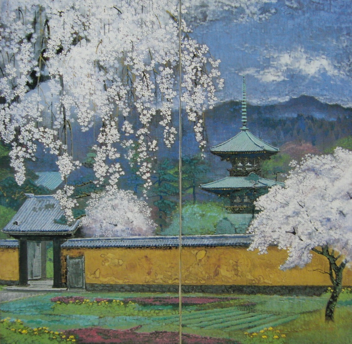 Sumio Goto Toei [Blumen], Populäre Werke, Seltene Kunstbücher und gerahmte Gemälde, Kommt mit einem neuen japanischen Rahmen, In guter Kondition, Kostenloser Versand, Malerei, Ölgemälde, Natur, Landschaftsmalerei
