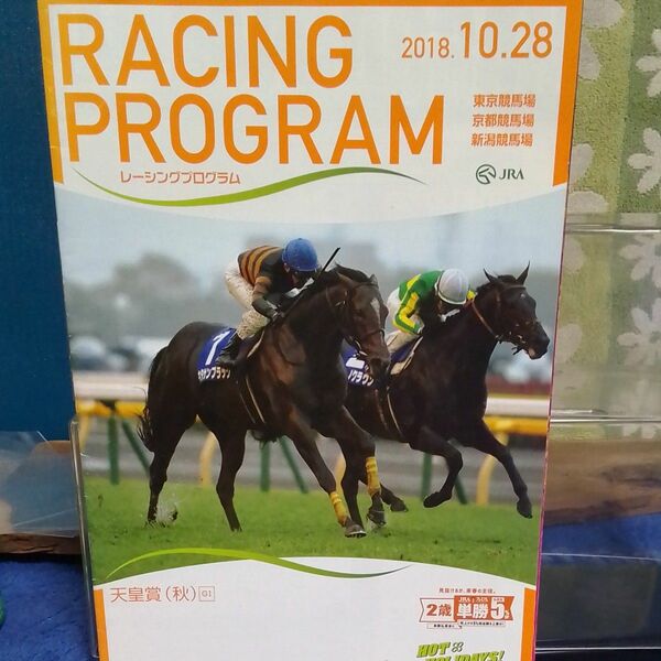 JRA　レーシングプログラム　第158回天皇賞秋　優勝馬　レイデオロ　2018 10/28