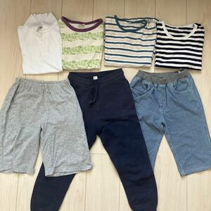 7着セット 男の子 子供服 130 tシャツ パンツ 無印良品 h&m ユニクロ キッズ 長袖 トップス ポロシャツ 半ズボン