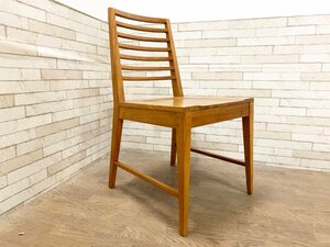 レア SCANTEAK スキャンティーク ダイニングチェア 椅子 天然木 チーク無垢 板座 食卓椅子 北欧テイスト ナチュラル（貝260）